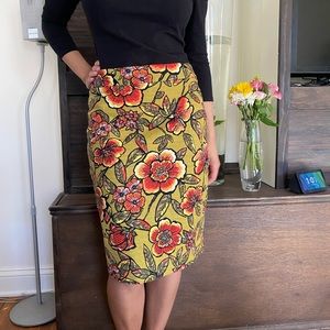Loft skirt size 10, green floral